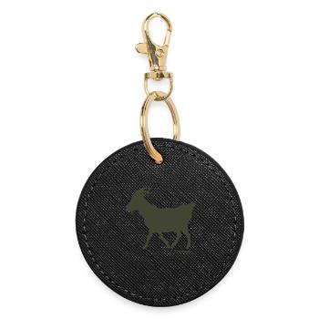 Scapegoat goat olive - Round Keyring - black - Front