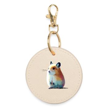 Whistling Hare - Round Keyring - oyster - Front