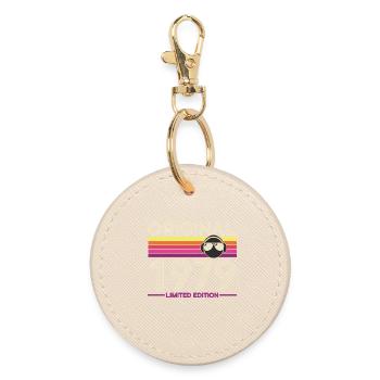 Originaler Vintage Rainbow von 1979 - Runder Schlüsselanhänger - Auster - Vorne