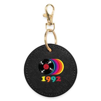 Vintage 1992 - Round Keyring - black - Front
