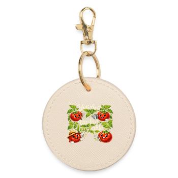Drôle de tomate : Vous êtes un design in-feuille d’abeille - Porte-clés rond - huître - Devant