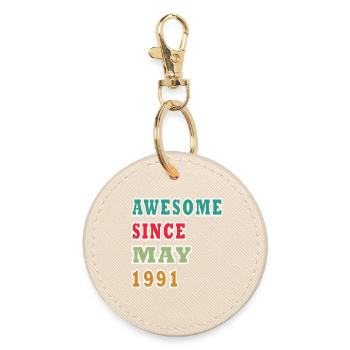 Awesome Since May 1991 - Runder Schlüsselanhänger - Auster - Vorne