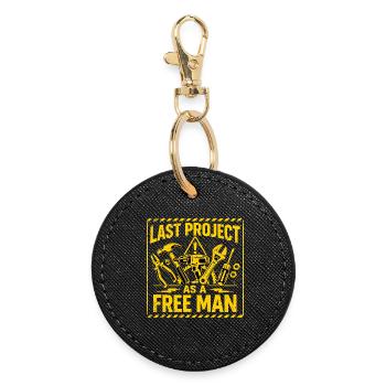 Last Project as a Free Man - JGA Warnschild - Round Keyring - black - Front
