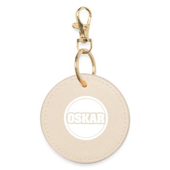 Oskar as a legend - Round Keyring - oyster - Front