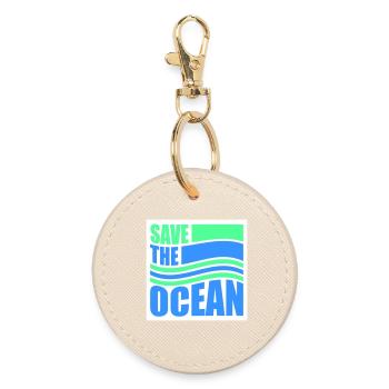 Save The Ocean Ozean Aktivismus Umwelt Statement - Runder Schlüsselanhänger - Auster - Vorne