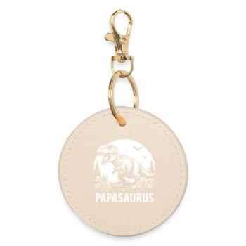 Papasaurus Papa Fort Cadeau T-Rex Papa Cool - Porte-clés rond - huître - Devant