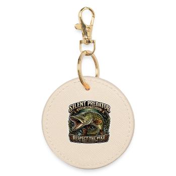 Silent Predator – Respectez le design de pêche au brochet - Porte-clés rond - huître - Devant