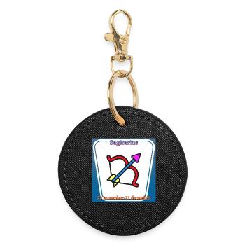 Sagittarius - Round Keyring - black - Front