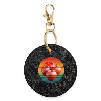 apple fruit - Round Keyring - black - Front
