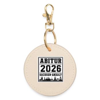 Abitur-2026-SachsenAnhalt - Runder Schlüsselanhänger - Auster - Vorne