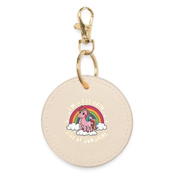 Cadeau de citation du Rayon de Soleil de la Licorne - Porte-clés rond - huître - Devant