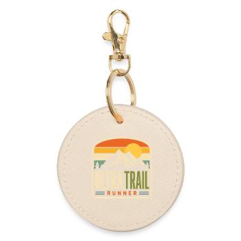 Ultra Trail Runner Mountain Sunset - Runder Schlüsselanhänger - Auster - Vorne