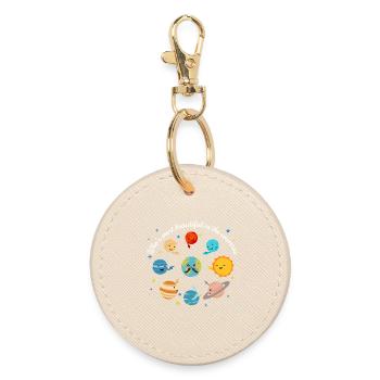 La plus belle de la galaxie mignonne Terre - Porte-clés rond - huître - Devant