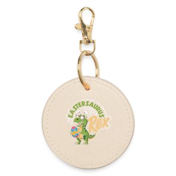 Joyeuse Pâques, douce chasse aux œufs du lapin, œufs de Pâques - Porte-clés rond - huître - Devant