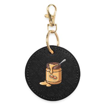 Peanut Butter & Jam Partner Look Design - Round Keyring - black - Front
