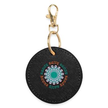Salty Soul Mandala - Round Keyring - black - Front