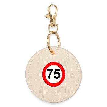 75 ans de conception de panneaux de rue 75 rétro - Porte-clés rond - huître - Devant