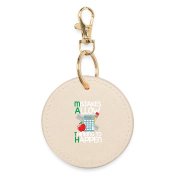 mathematics - Round Keyring - oyster - Front