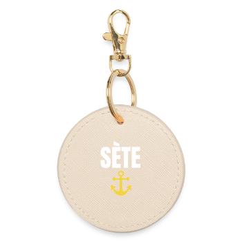 Sète Anker Grafik Sète Souvenir - Runder Schlüsselanhänger - Auster - Vorne