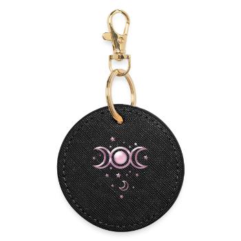 Moon Phases Wicca - Round Keyring - black - Front