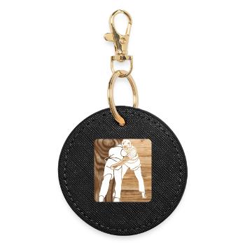 Les échangistes Trosenlupf Scgwingen sont fabriqués en bois dur - Porte-clés rond - noir - Devant
