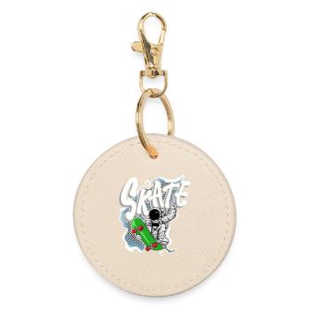 Skate astronaut - Round Keyring - oyster - Front