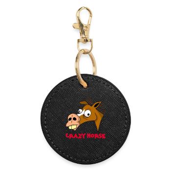 crazy horse - Round Keyring - black - Front