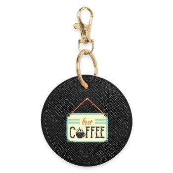 best coffee café icon coffee sign icon logo - Round Keyring - black - Front