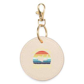 Skydiving Skydivers - Round Keyring - oyster - Front