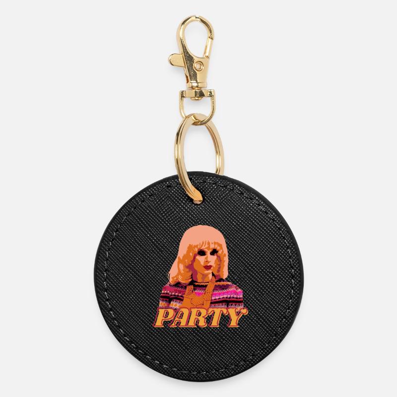 Katya Drag Queen Party Vibes – Pop Art Style - Round Keyring - black