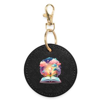 Enchanting Books Worlds - Round Keyring - black - Front