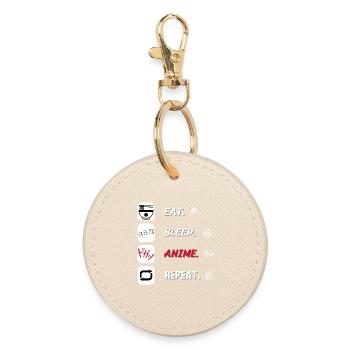 Eat Sleep Anime Repeat - Porte-clés rond - huître - Devant