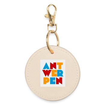Antwerpen Belgien - Runder Schlüsselanhänger - Auster - Vorne