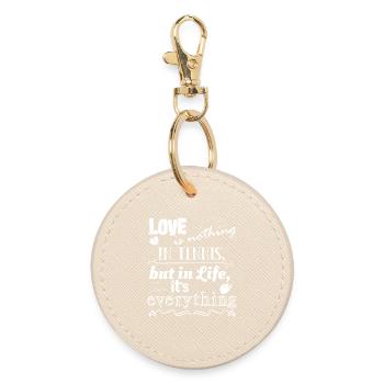 L’amour n’est rien dans le tennis, mignon design blanc couleur - Porte-clés rond - huître - Devant