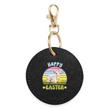 Easter Lamb Sheep - Round Keyring - black - Front