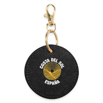 Costa del Sol (dark) - Round Keyring - black - Front