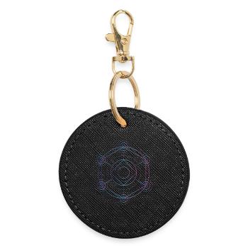 Merkaba - 7 chakras - Round Keyring - black - Front