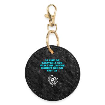 I've been looking like an idiot for a while now - Round Keyring - black - Front