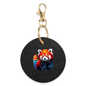 Red panda - Round Keyring - black - Front