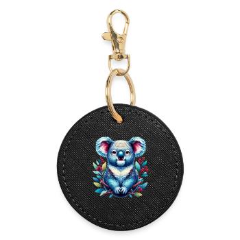 Koala - Porte-clés rond - noir - Devant