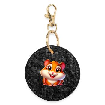Hamster - Porte-clés rond - noir - Devant