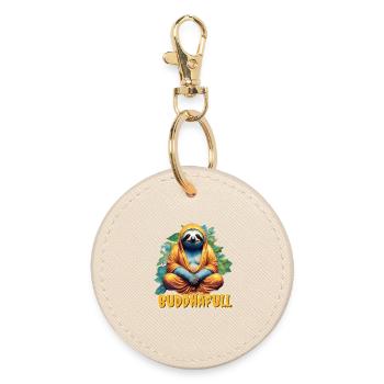 Bouddha Yoga Paresseux Humour Dieu Paresseux Nerd Sommeil - Porte-clés rond - huître - Devant