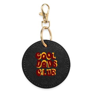 Club des papas cool - Porte-clés rond - noir - Devant