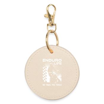 Enduro - Dirt Bike Rider - Round Keyring - oyster - Front