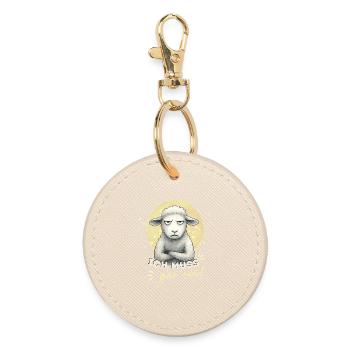 Je dois – rien ! Motif de mouton amusant - Porte-clés rond - huître - Devant
