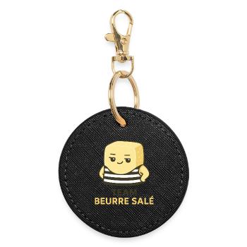 Salted Butter Team - Round Keyring - black - Front