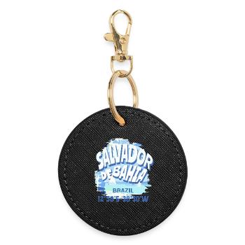 Salvador de Bahia Brazil - Round Keyring - black - Front
