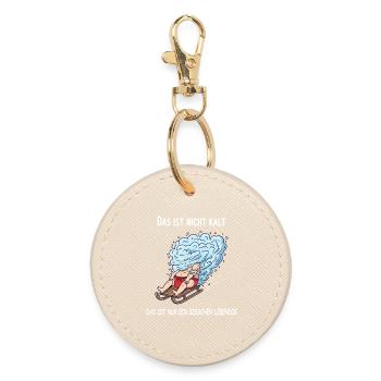 A little bit alive - Round Keyring - oyster - Front