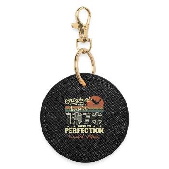 November 1970 Anniversary 1970 November 1970 - Round Keyring - black - Front