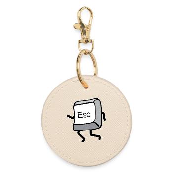Cartoon Bewegung Esc-Taste - Runder Schlüsselanhänger - Auster - Vorne